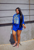 2pc Blazer and Overlap Short Set