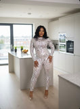 Mirror-on-Mesh Jumpsuit
