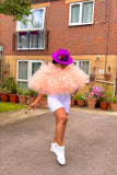 Ruffle Cocktail Cape – Dramatic Tulle Statement Top