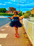 styling puff tiered swing tulle skirt as a dress
