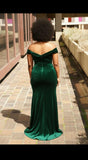 Off-the-Shoulder Velvet Dress